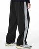 Black Side Stripe Zipper Track Pants – Korean Streetwear Baggy Fit Joggers (Unisex Urban Style India)