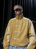 Yellow CNY Jacket – Oversized Streetwear Chinese Knot Jacket Y2K Aesthetic for Men