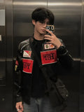 Ferrari F1 Racing Leather Jacket – Black Red Motorsport Streetwear Jacket for Men & Women