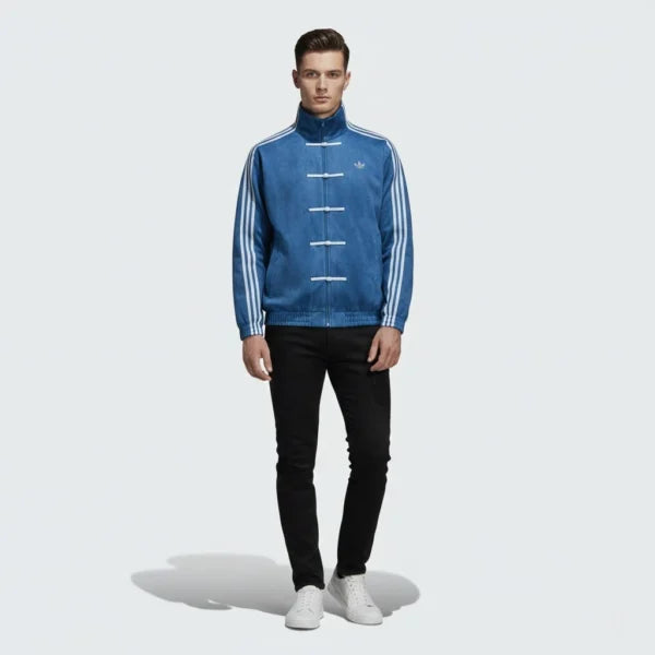 Blue CNY Jacket – Trendy Oversized Street Style Blue CNY Jacket for Men