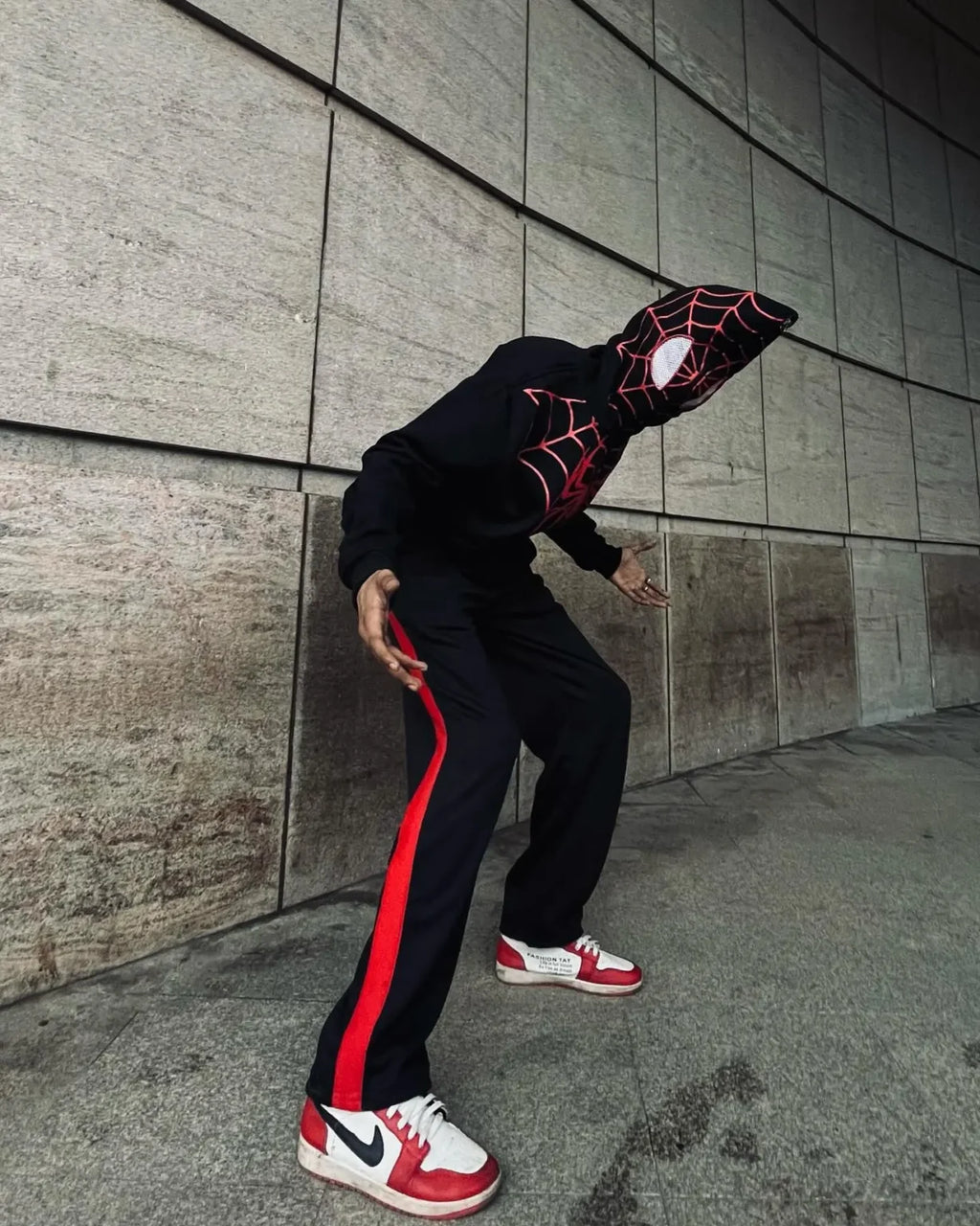 Spider-Man Inspired Red & Black Zip-Up Hoodie – Bold Streetwear Style