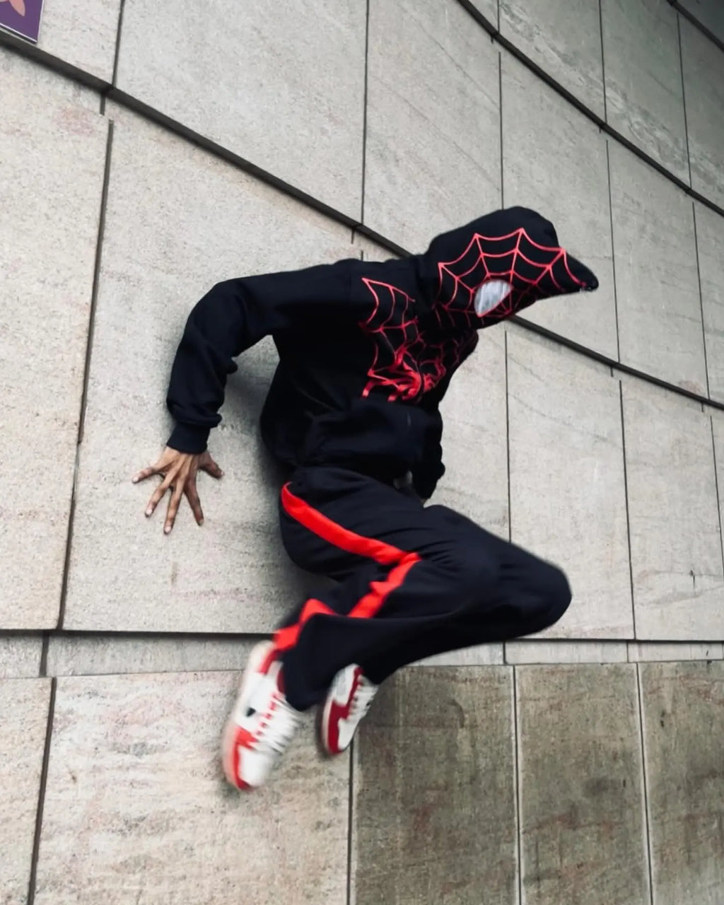 Spider-Man Inspired Red & Black Zip-Up Hoodie – Bold Streetwear Style