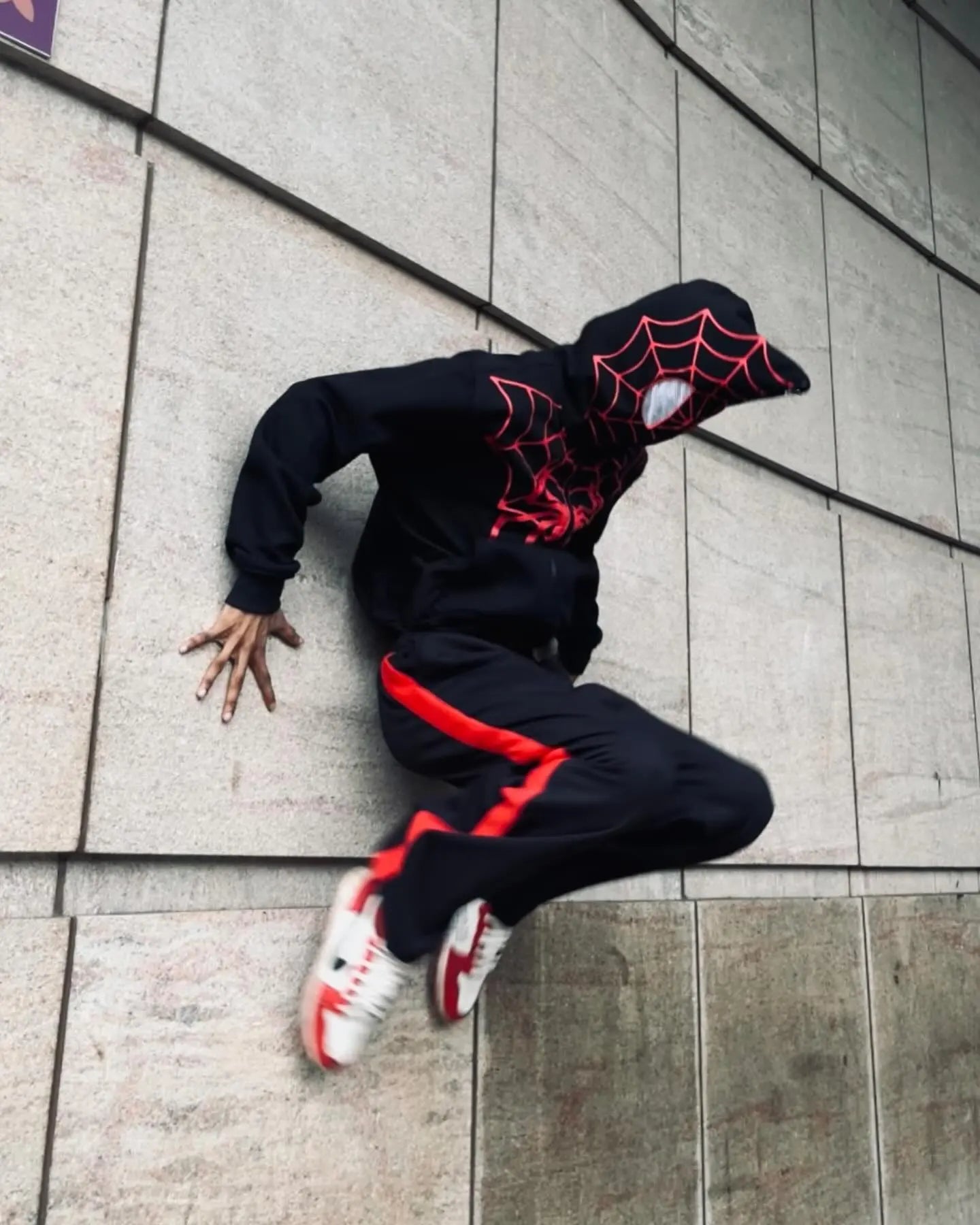 Spider-Man Inspired Red & Black Zip-Up Hoodie – Bold Streetwear Style