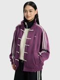 Purple Chinese Knot Jacket – CNY Inspired Streetwear Track Jacket | Vintage Asian Style Unisex Oversized Jacket