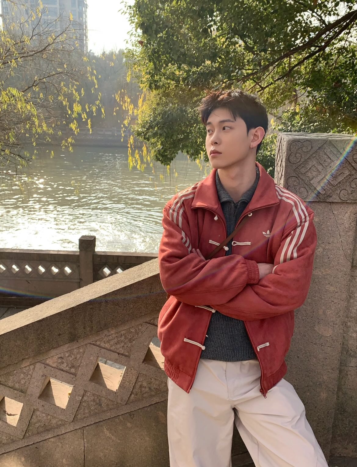 Cherry Red CNY Jacket – Oversized Chinese Knot Streetwear Y2K Aesthetic Jacket for Men